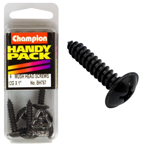 Champion 10G x 3/4in Washer Face S/Tap Set Screw - Blk Zinc