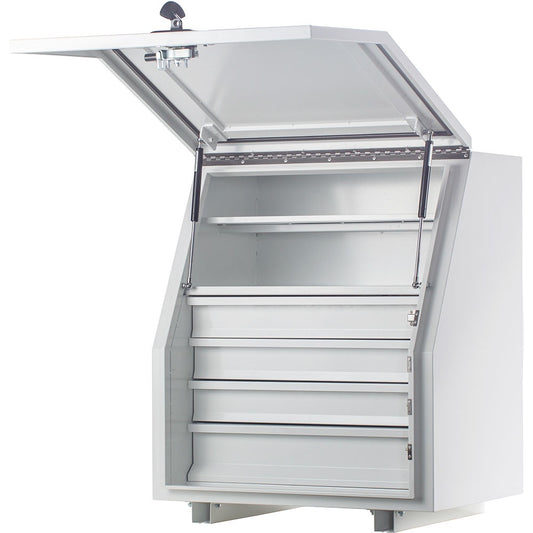 KABoxes 715 Series 4 Drawer 2 Shelves - White